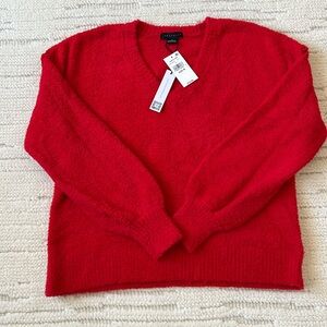 SANCTUARY RED V NECK SWEATER